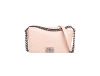 CHANEL BOY NEW MEDIUM REVERSO BLUSH SILVER HDWR