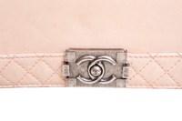 CHANEL BOY NEW MEDIUM REVERSO BLUSH SILVER HDWR