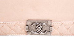 CHANEL BOY NEW MEDIUM REVERSO BLUSH SILVER HDWR