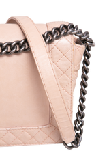 CHANEL BOY NEW MEDIUM REVERSO BLUSH SILVER HDWR
