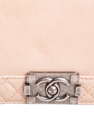 CHANEL BOY NEW MEDIUM REVERSO BLUSH SILVER HDWR