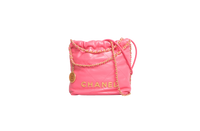 CHANEL 22 MINI HANDBAG SHINY CALFSKIN &  GOLD-TONE METAL PINK