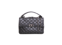 VALENTINO ROCKSTUD SPIKE MEDIUM LEATHER BLACK