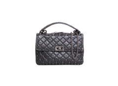 VALENTINO ROCKSTUD SPIKE MEDIUM LEATHER BLACK
