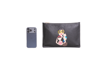 D&G FAMILY PATCH ZIP POUCH