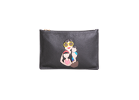D&G FAMILY PATCH ZIP POUCH