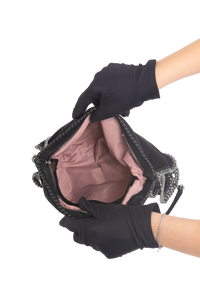 STELLA MCC MINI FALABELLA MESSENGER CHAIN BLACK