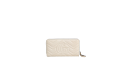 GUCCI WALLET GG MARMONT ZIP AROUND WHITE
