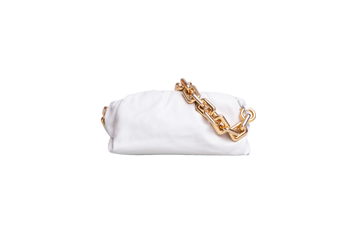 BOTTEGA THE CHAIN POUCH ICE WHITE