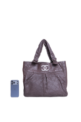 CHANEL LE MARAIS LARGE DISTRESSED LAMBSK IN BROWN