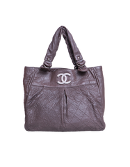 CHANEL LE MARAIS LARGE DISTRESSED LAMBSK IN BROWN