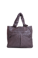 CHANEL LE MARAIS LARGE DISTRESSED LAMBSK IN BROWN