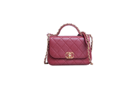 DESAPEGO FABI JUSTUS CHANEL CHAIN AFFINITY TOP HANDLE CALFSKIN BURGUNDY