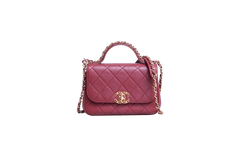 DESAPEGO FABI JUSTUS CHANEL CHAIN AFFINITY TOP HANDLE CALFSKIN BURGUNDY