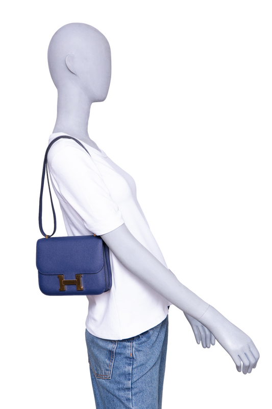 HERMÈS CONSTANCE 18 EPSOM BLEU SAPHIR GOLD HDWR