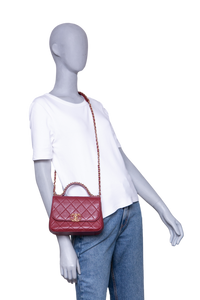 DESAPEGO FABI JUSTUS CHANEL CHAIN AFFINITY TOP HANDLE CALFSKIN BURGUNDY