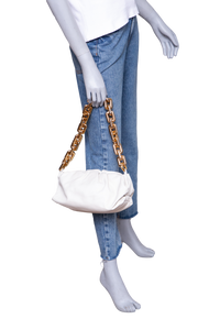 BOTTEGA THE CHAIN POUCH ICE WHITE