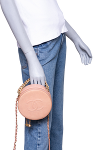 CHANEL ROUND AS EARTH CC CROSSBODY BAG PEACH
