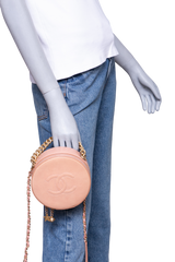CHANEL ROUND AS EARTH CC CROSSBODY BAG PEACH