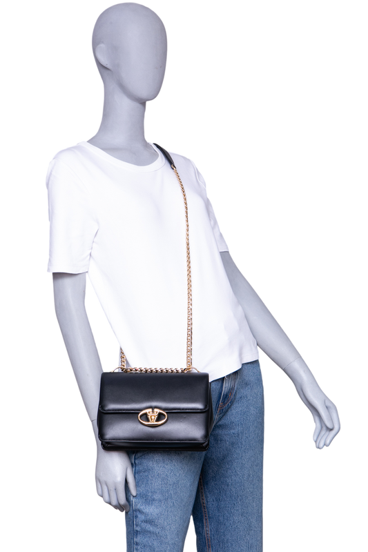 VALENTINO VLOGO SIGNATURE LEATHER BLACK