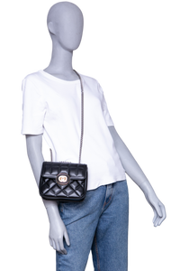 GUCCI MINI DECO QUILTED LEATHER BLACK