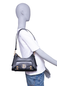 BALMAIN B-BUZZ SHOULDER BAG LEATHER BLACK