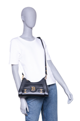 BALMAIN B-BUZZ SHOULDER BAG LEATHER BLACK