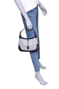 GUCCI JACKIE 1961 SMALL GG COATED CANVAS NAVY