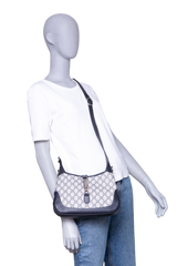 GUCCI JACKIE 1961 SMALL GG COATED CANVAS NAVY