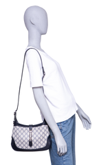 GUCCI JACKIE 1961 SMALL GG COATED CANVAS NAVY