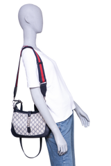 GUCCI JACKIE 1961 SMALL GG COATED CANVAS NAVY