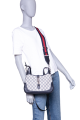 GUCCI JACKIE 1961 SMALL GG COATED CANVAS NAVY