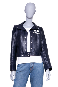 DESAPEGO FABI JUSTUS COURRÈGES JACKET CROPPED NAVY