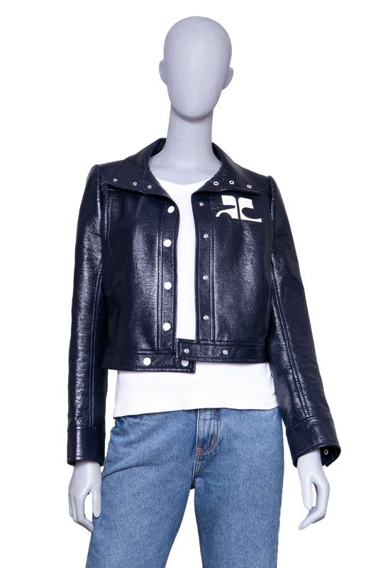 DESAPEGO FABI JUSTUS COURRÈGES JACKET CROPPED NAVY