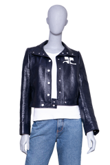 DESAPEGO FABI JUSTUS COURRÈGES JACKET CROPPED NAVY