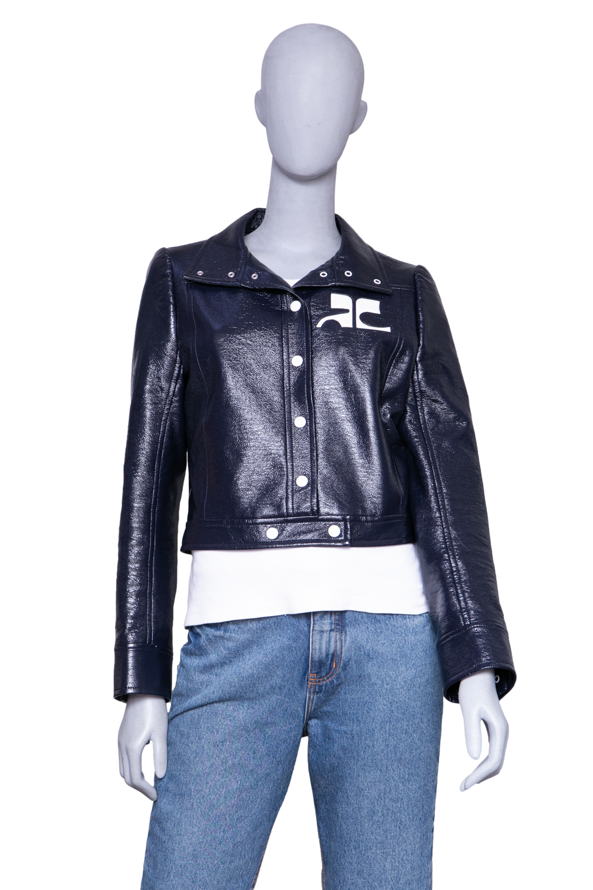 DESAPEGO FABI JUSTUS COURRÈGES JACKET CROPPED NAVY