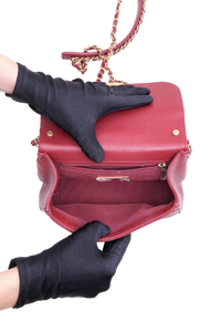 DESAPEGO FABI JUSTUS CHANEL CHAIN AFFINITY TOP HANDLE CALFSKIN BURGUNDY