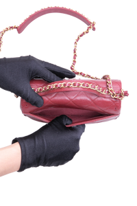 DESAPEGO FABI JUSTUS CHANEL CHAIN AFFINITY TOP HANDLE CALFSKIN BURGUNDY