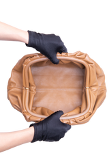 BOTTEGA THE POUCH LEATHER LIGHT CARAMEL