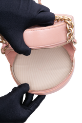 CHANEL ROUND AS EARTH CC CROSSBODY BAG PEACH