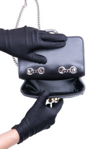 GUCCI MINI DECO QUILTED LEATHER BLACK