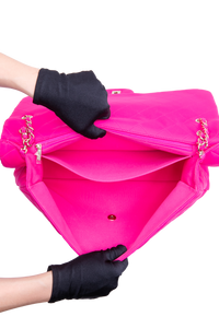 CHANEL CLASSIC FLAP MAXI MATELASSÊ NEON PINK
