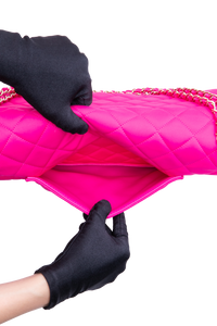 CHANEL CLASSIC FLAP MAXI MATELASSÊ NEON PINK