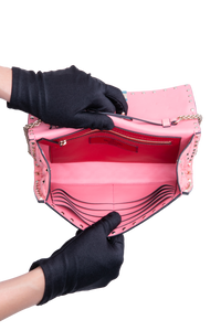 VALENTINO ROCKSTUD SPIKE NAPPA MEDIUM PINK