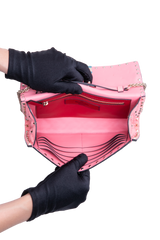 VALENTINO ROCKSTUD SPIKE NAPPA MEDIUM PINK