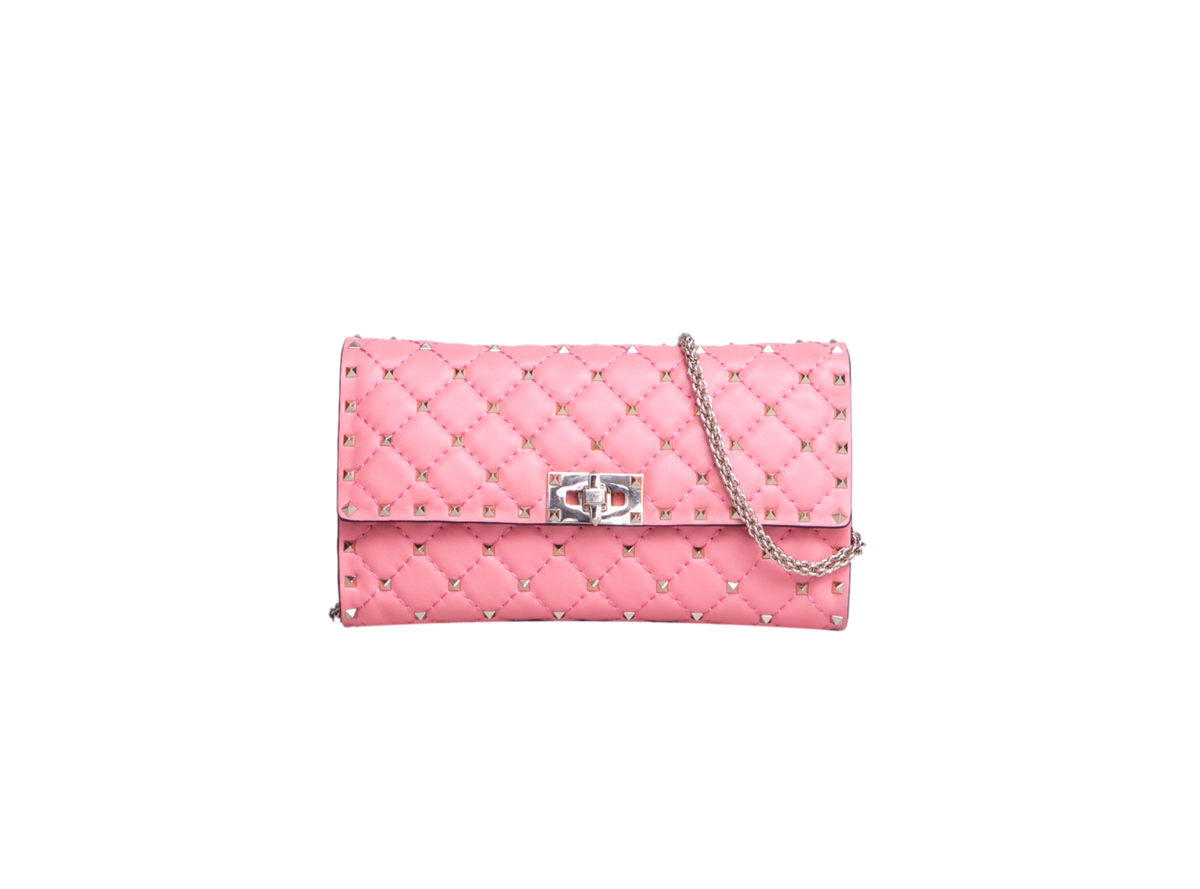 VALENTINO ROCKSTUD SPIKE NAPPA MEDIUM PINK
