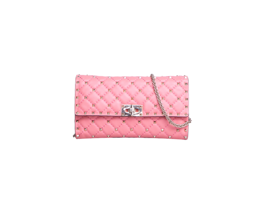 VALENTINO ROCKSTUD SPIKE NAPPA MEDIUM PINK