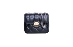 GUCCI MINI DECO QUILTED LEATHER BLACK