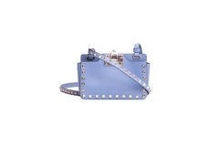 VALENTINO ROCKSTUD PHONE CASE LEATHER BLUE
