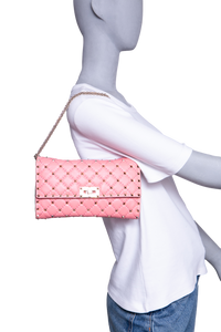 VALENTINO ROCKSTUD SPIKE NAPPA MEDIUM PINK